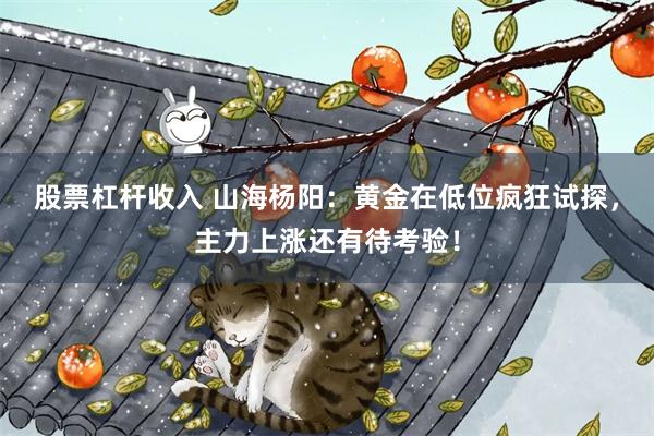 股票杠杆收入 山海杨阳：黄金在低位疯狂试探，主力上涨还有待考验！