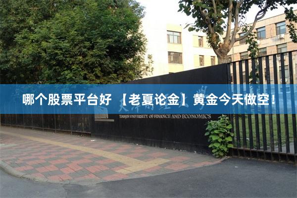 哪个股票平台好 【老夏论金】黄金今天做空！