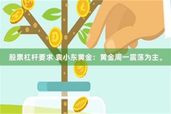 股票杠杆要求 袁小东黄金：黄金周一震荡为主。
